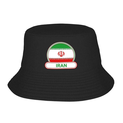 Iran Country Badge Iran Flag Bucket Hat  Street Style Fisherman Caps For Men Women Funny