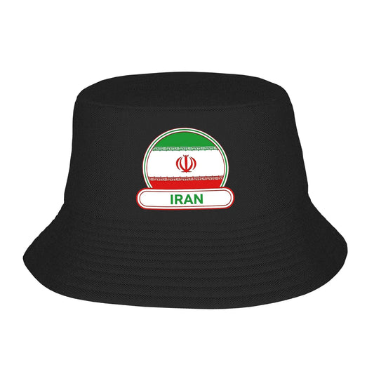 Iran Country Badge Iran Flag Bucket Hat  Street Style Fisherman Caps For Men Women Funny