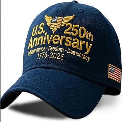 US 250th Anniversary Baseball Caps Retro Washed Cap