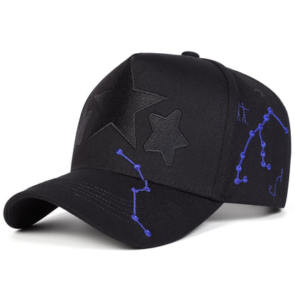 Unisex Star Embroidery Baseball Caps Spring Autumn Sports Cap