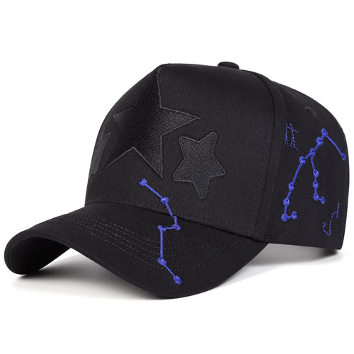 Unisex Star Embroidery Baseball Caps Spring Autumn Sports Cap