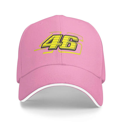 Letter 46 Print Baseball Cap Unisex Sandwich Hat Vintage Outdoor Summer