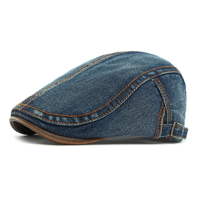 Four Seasons Cotton Solid Newsboy Caps Flat Peaked Cap