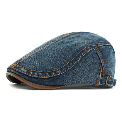 Four Seasons Cotton Solid Newsboy Caps Flat Peaked Cap