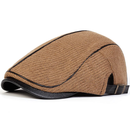 Men Autumn And Winter Warm Knitting Newsboy Caps