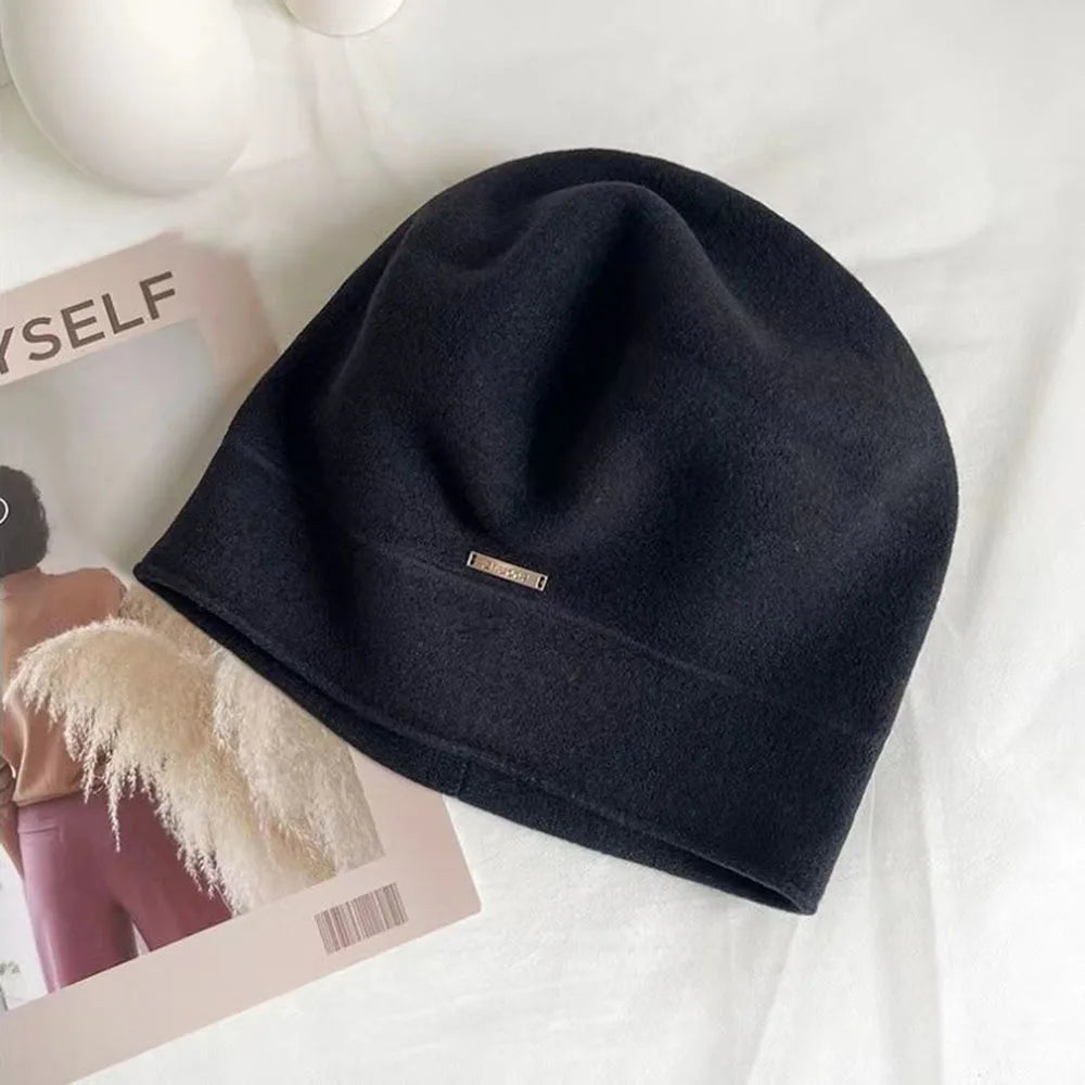 Women Wool Blend Winter Beret Hat