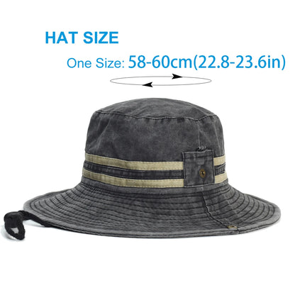 Fishing Hiking Sun Hat Men Women Boonie Hat Wide Brim Bucket Hat