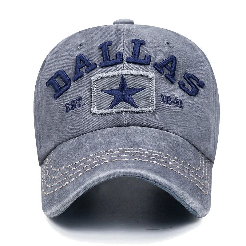 4 Colors Unisex Dallas 3D Embroidered Baseball Cap Snapback Caps