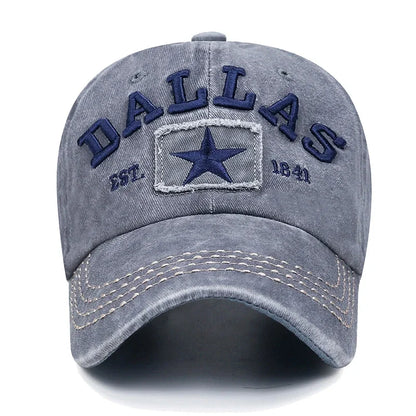 4 Colors Unisex Dallas 3D Embroidered Baseball Cap Snapback Caps