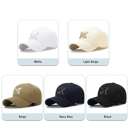 Fashion Men Women M Letter Three-Dimensional Embroidery Baseball Cap