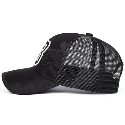 Unisex Letter Embroidery Baseball Net Caps Outdoor Adjustable Casual Hats Sunscreen Hat Sports Cap