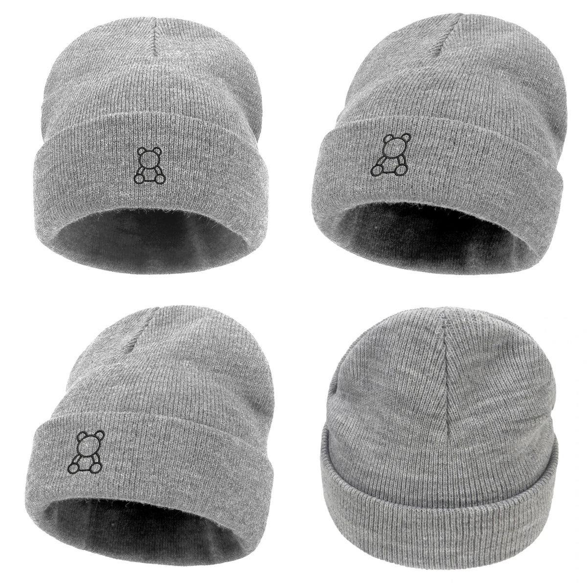 Baby Hat Children's Newborn Embroidery Knitted Hat Cute Little Bear Children's