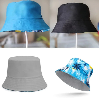 Cotton Bucket Hats Women Summer Sunscreen Panama Hat