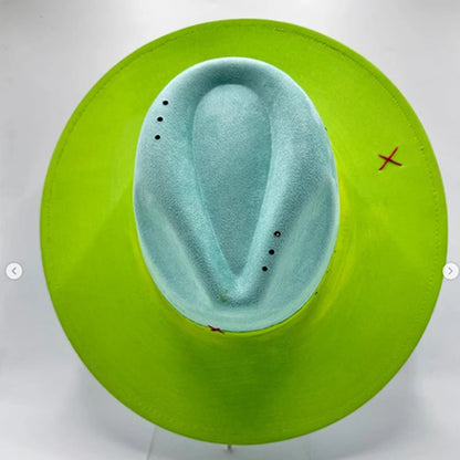 Suede Fedora Painting Felt Hats For Men And Women