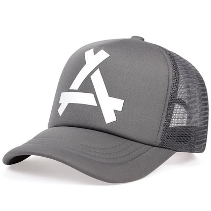 Street Versatile Letter A Mesh Breathable Baseball Cap for Wen and Women