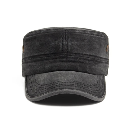 Men Flat Army Hat Washed Cotton Vintage Visor Baseball Cap Hunting Militarily Caps Casual Outdoor
