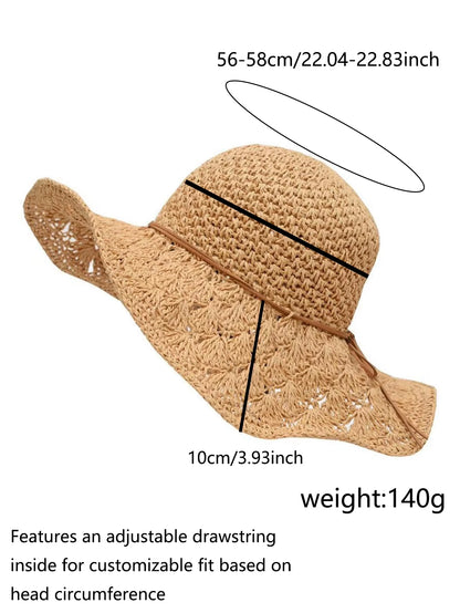 Women’s Summer Wide-Brimmed Foldable Panama Hat
