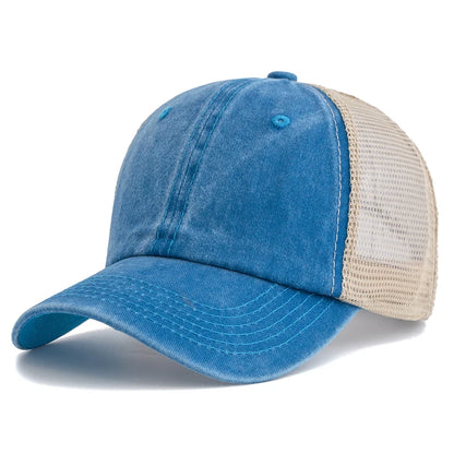 Unisex Colors Plain Baseball Cap Women Men Washed Cotton Cap