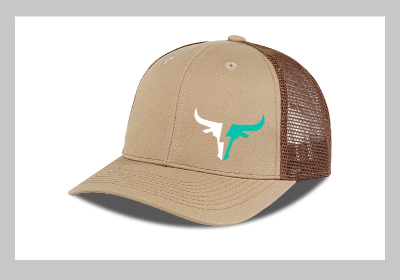 Bulls Logo Printed Mesh Cap Lightweight Breathable Adjustable Sun Hat Unisex Casual Cap