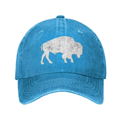 Distressed Buffalo Retro Bison Animal Lover Gifts Cowboy Hat