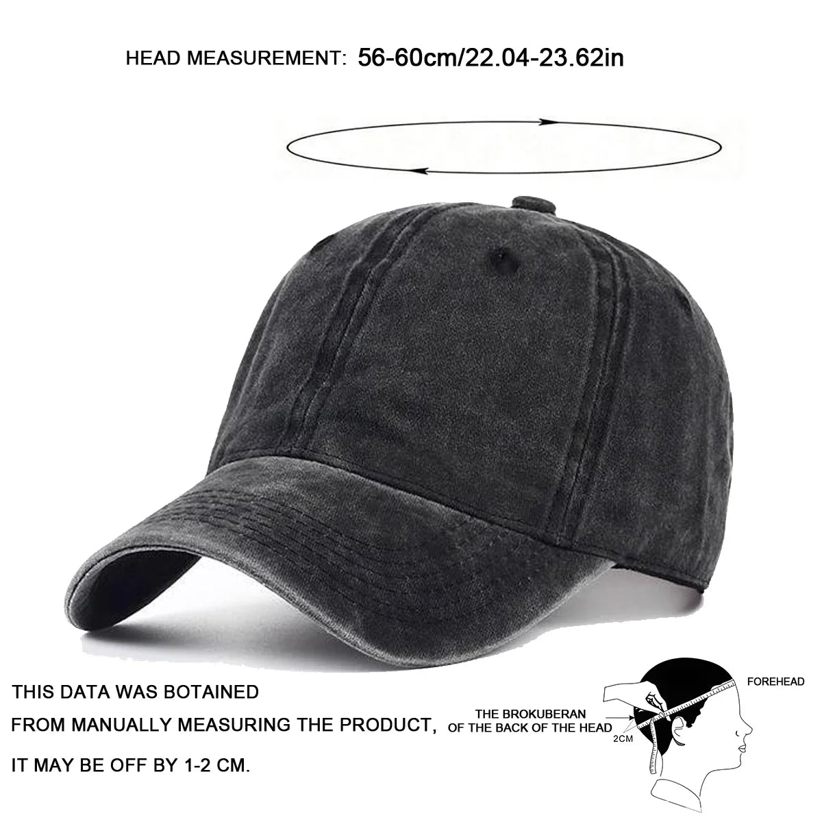 Unisex Light Washed Solid Color Baseball Caps Spring And Autumn