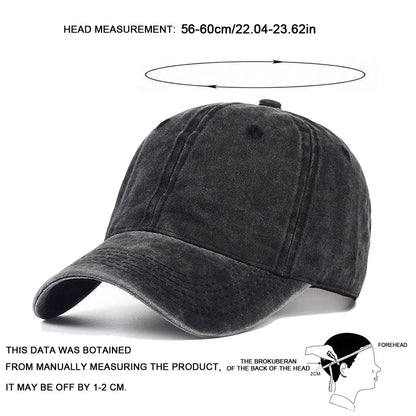 Unisex Light Washed Solid Color Baseball Caps Spring And Autumn