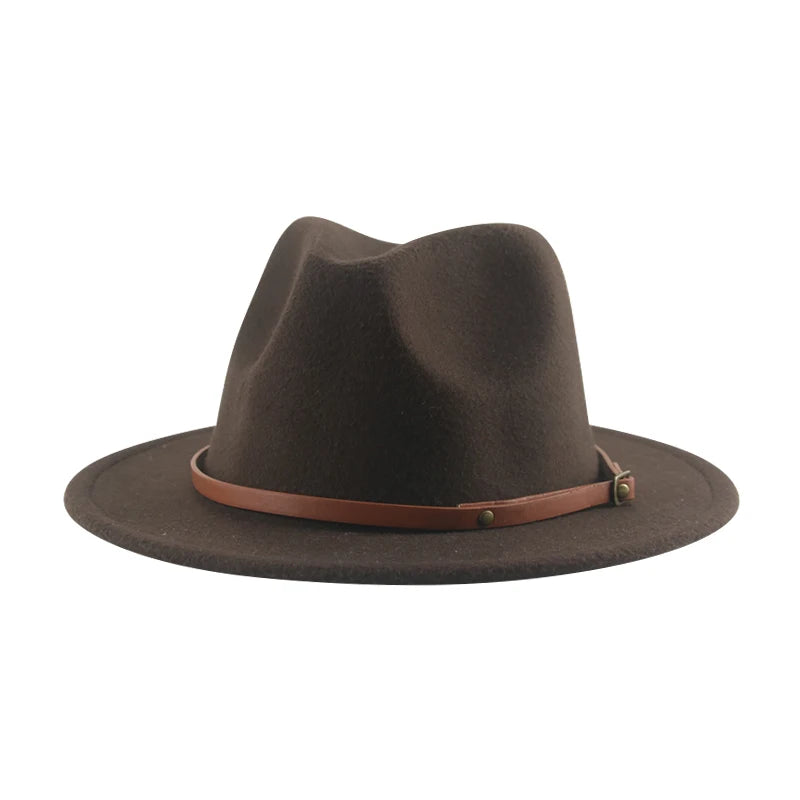 Hats For Women Kids Child Small 52cm Solid Belt Kids Fedora Formal Dress Wedding