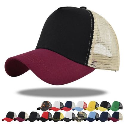 Blank 5 Pane Mesh Baseball Cap Mens And Women C