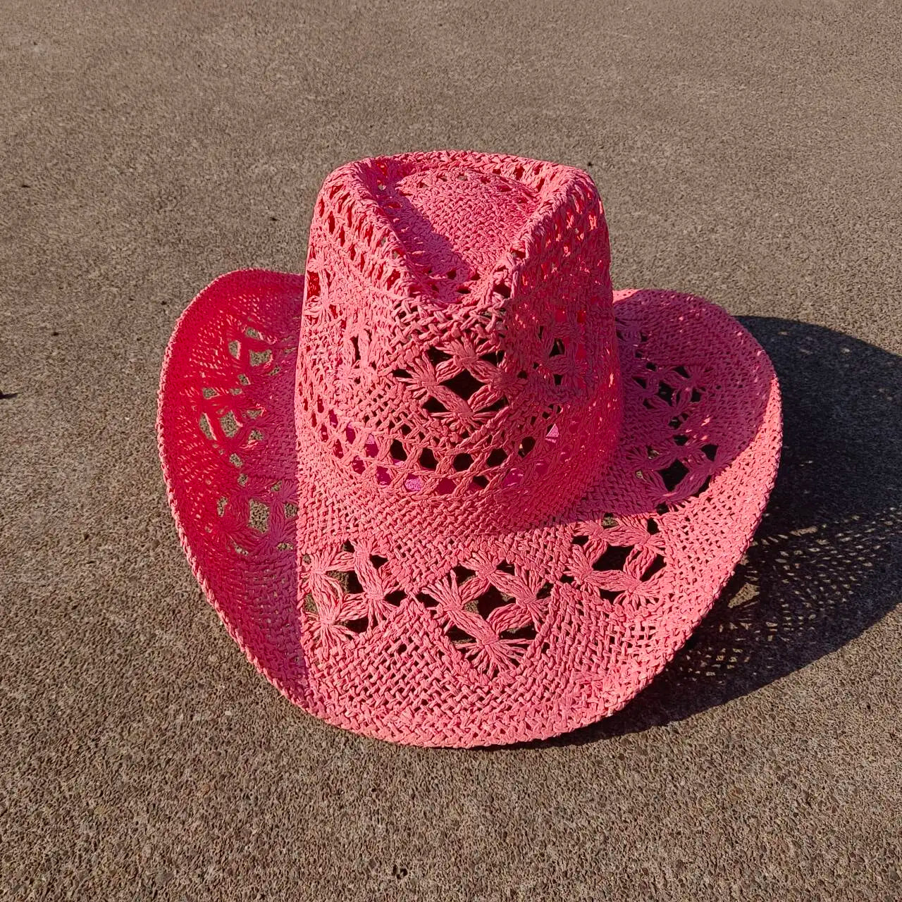 Summer Straw Cowboy Hat Hollow Woven Straw Hat