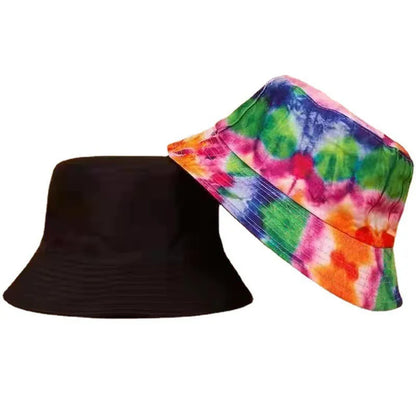 Street Graffiti Men's Bucket Hat Double-Sided Hip Hop Outdoor
