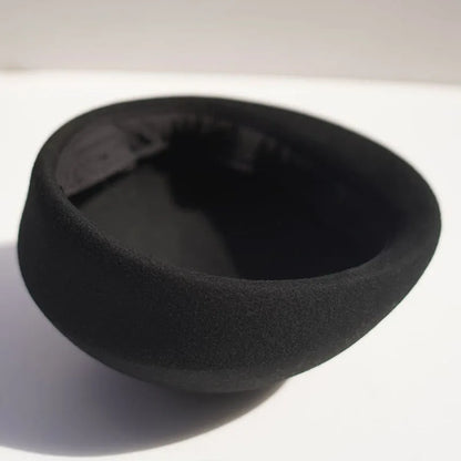 Women Beret French Style Winter Hats Formal Pillbox Hat Wool Felt Beret