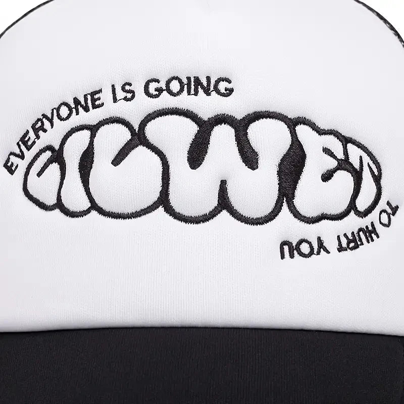 A Little Girl With A Crying Face, A Sponge Embroidered Baseball Cap