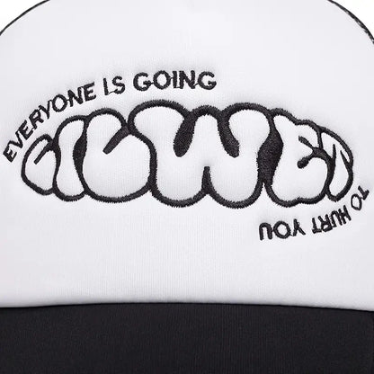 A Little Girl With A Crying Face, A Sponge Embroidered Baseball Cap