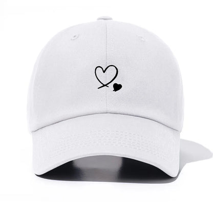 Hearts Print Baseball Cap For Men & Women