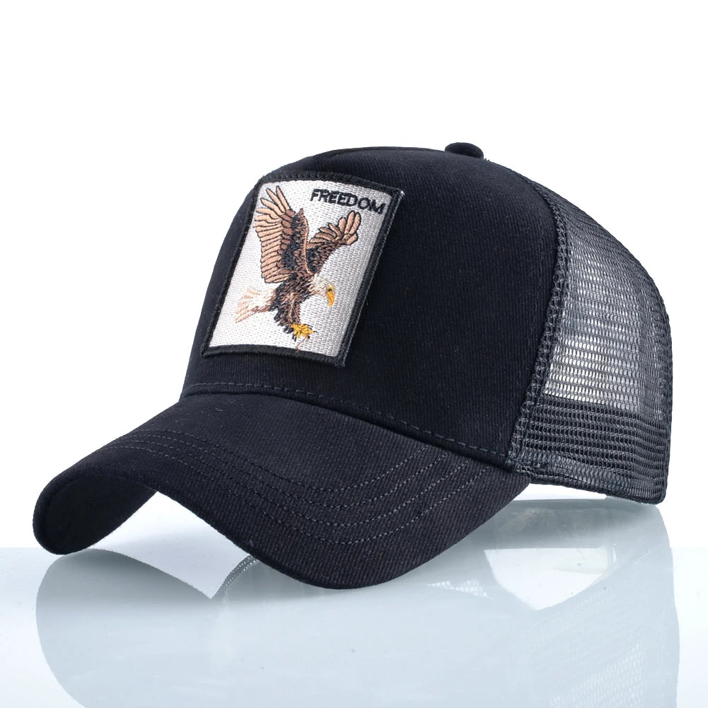 Fashion  With Embroidery Goat Patch Four Seasons Baseball Cap For Men Women
