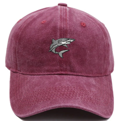 Shark Embroidery Design Baseball Cap