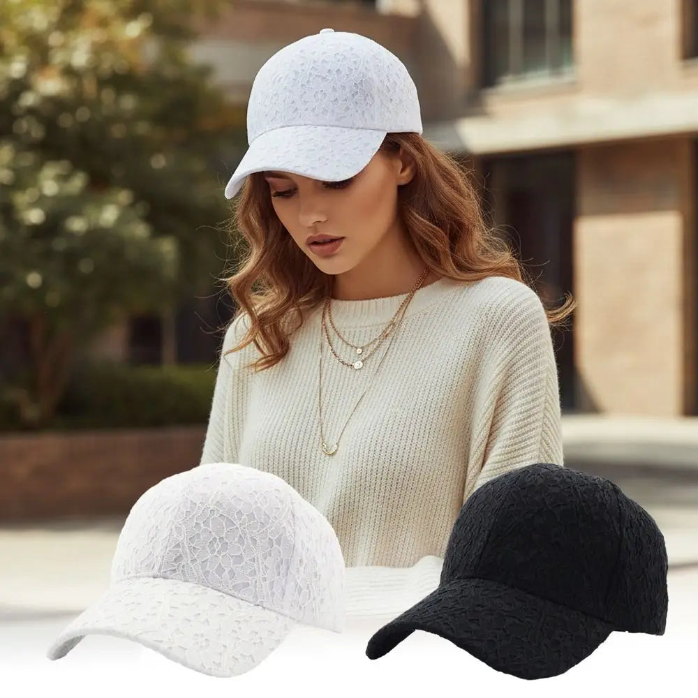 Elegant Breathable Floral Lace Baseball Cap