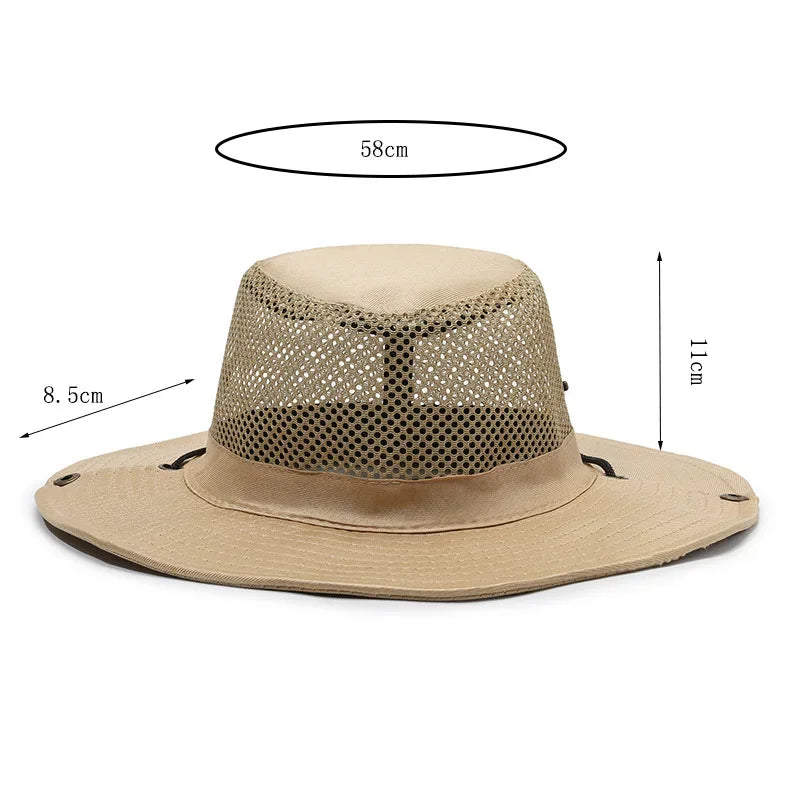 Men Women Summer Wide Beach UV Sunscreen Cap Outdoor Sport Fishing Sun Hat