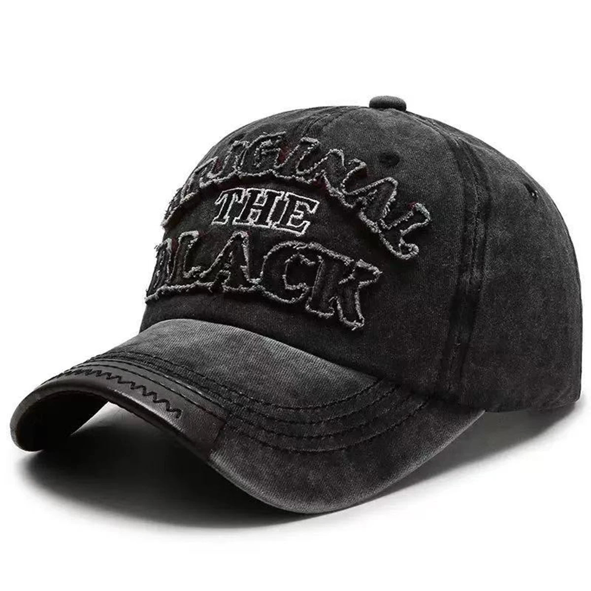 Unisex The Black Water Wash Embroidery Baseball Caps Spring Autumn Sports Cap