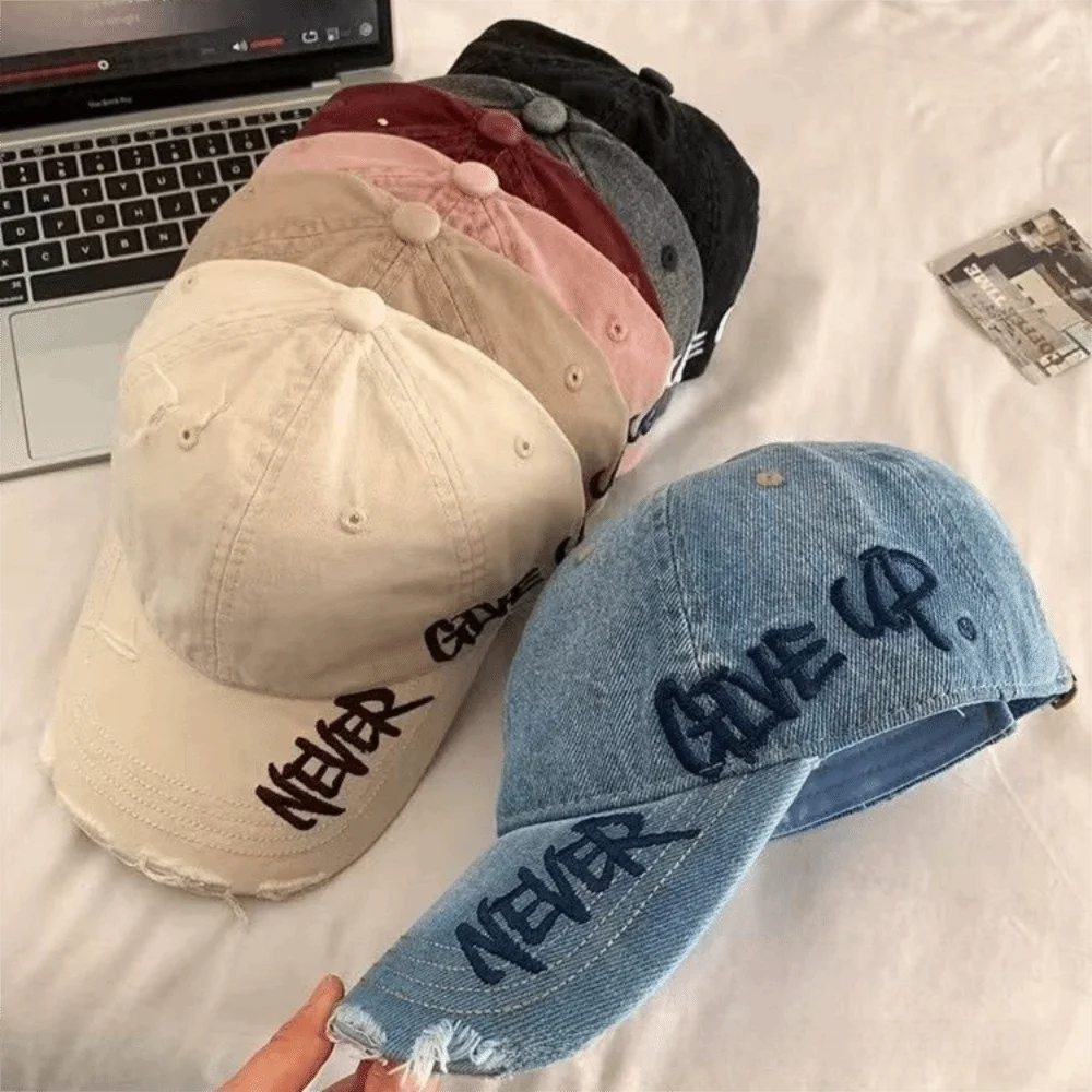 Trendy Washed Cotton Baseball Cap Adjustable
