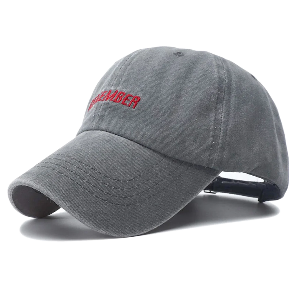 Fashion Letter Embroidery Washed Cotton Baseball Cap
