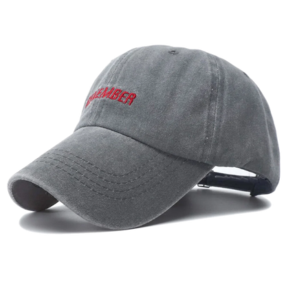 Fashion Letter Embroidery Washed Cotton Baseball Cap