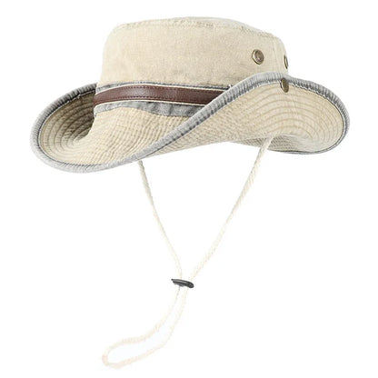 Bucket Hat With Leather Belt Men Women Sunhat 2026