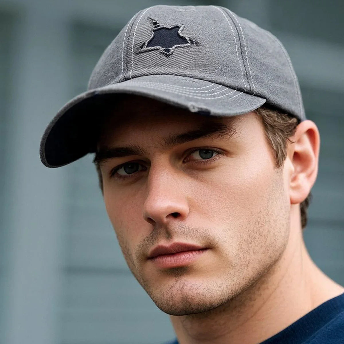 Summer Washed Denim Baseball Cap Casual Outdoor Adult Cotton Star Hat For Men And Women Hats