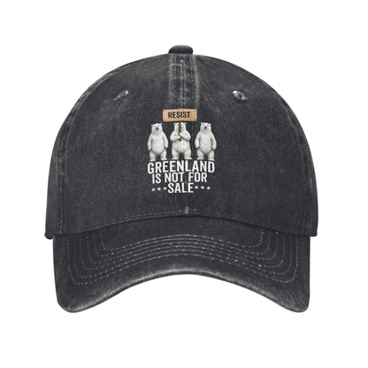 Greenland Is Not For Sale Polar Bear Greenland Denmark Sun Baseball Cap