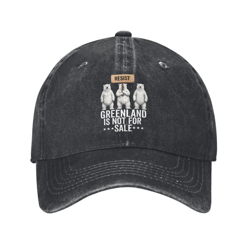 Greenland Is Not For Sale Polar Bear Greenland Denmark Sun Baseball Cap