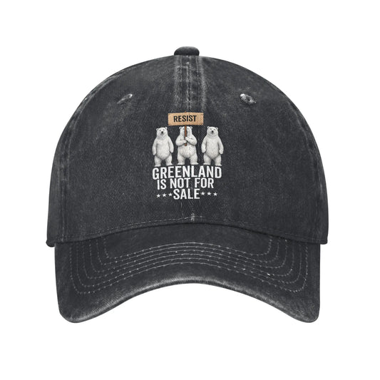 Greenland Is Not For Sale Polar Bear Greenland Denmark Sun Baseball Cap