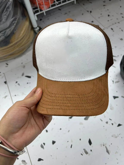 Unisex 5 Panel Suede Mesh Baseballl Cap Four Season Men Women