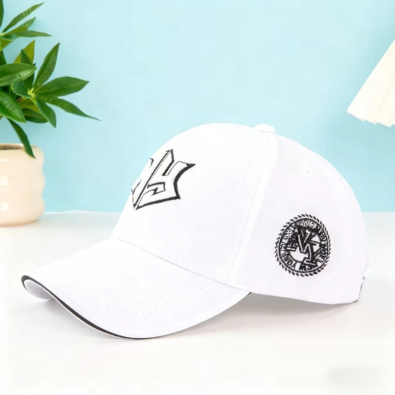 Classic New York Baseball Cap White Unisex Dad Cap