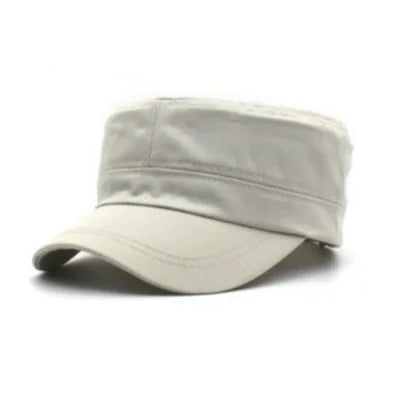 Men's Flat Top Army Baseball Cap Women Spring Solid Cotton Military Tactical Snapback